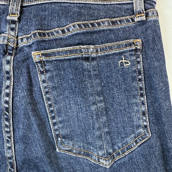 rag & bone Jeans Womens Size 26 (26x24) Blue Denim 10 Inch Ankle Skinny Crop Raw - Picture 9 of 10